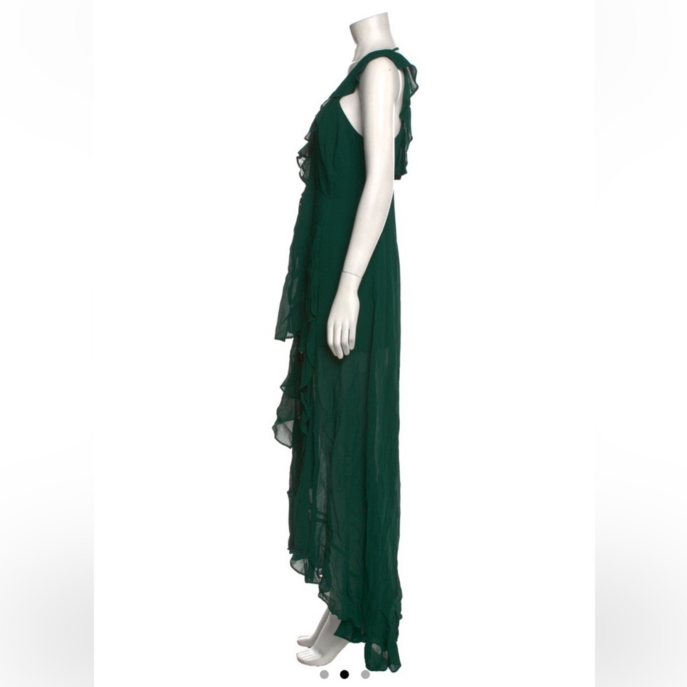 Reformation Green Ruffle Dress - Picture 12 of 13